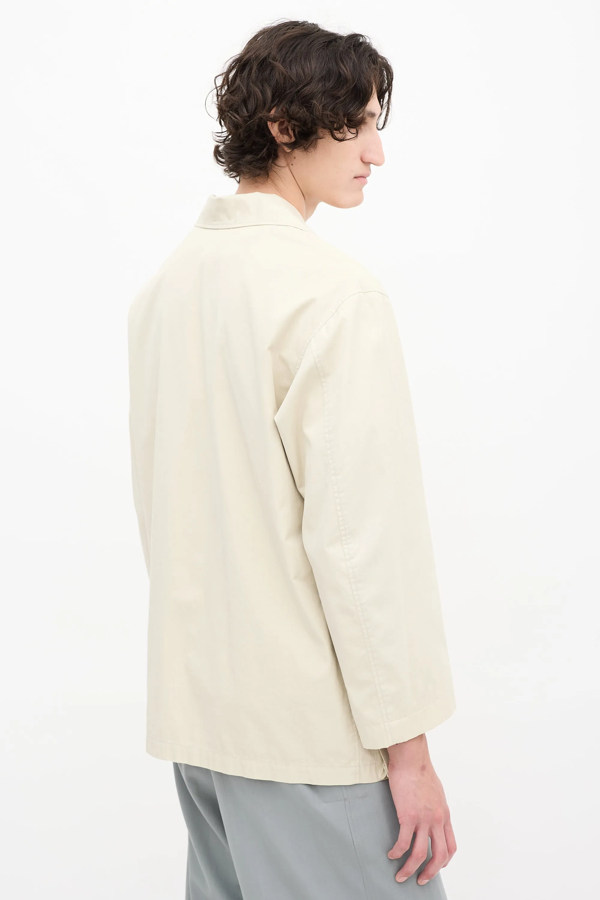 Beige Four Pocket Chore Jacket