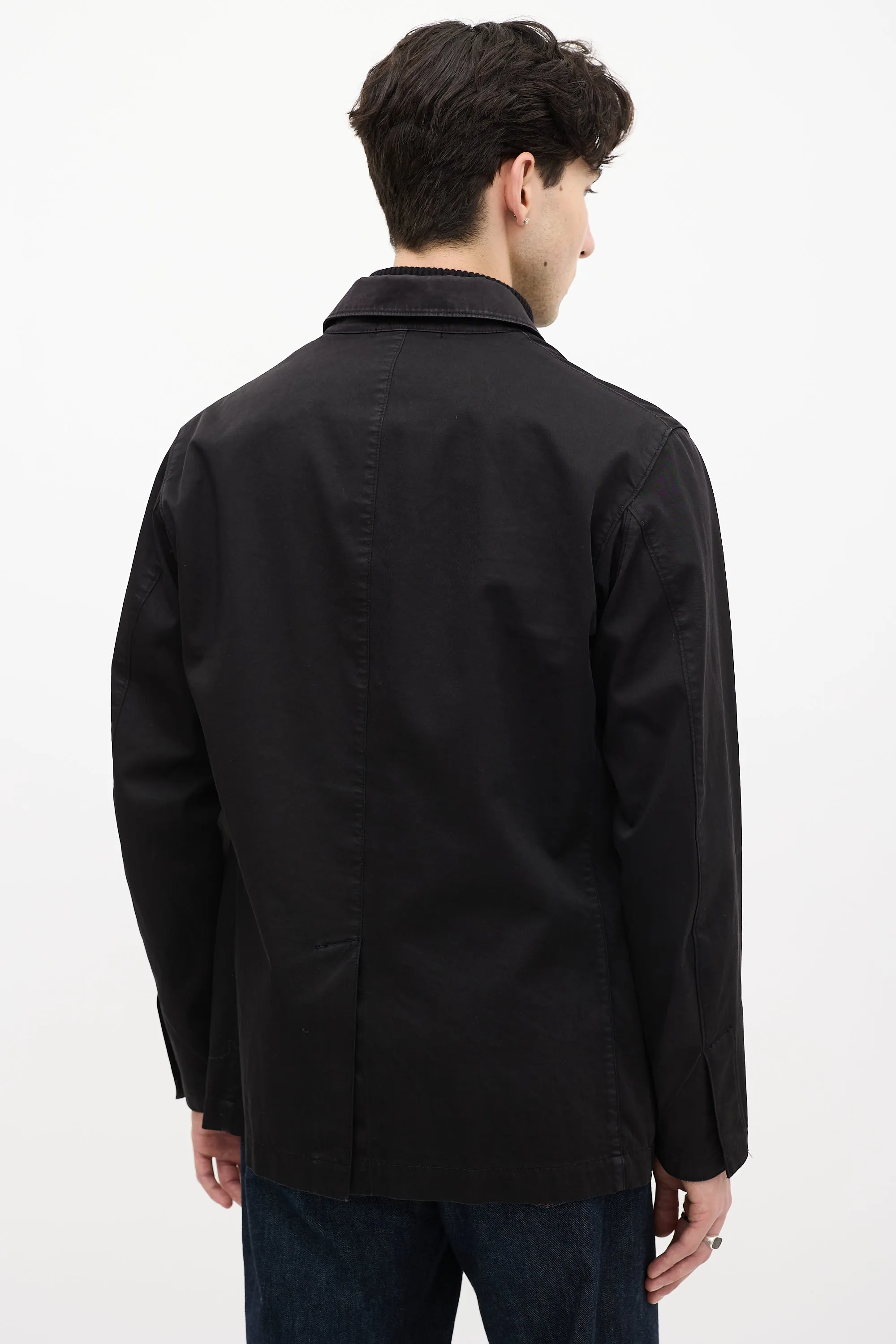 Black Cargo Pocket Jacket