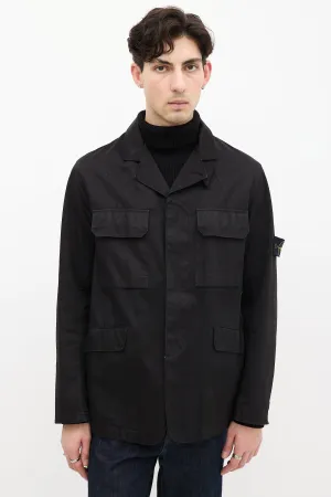 Black Cargo Pocket Jacket