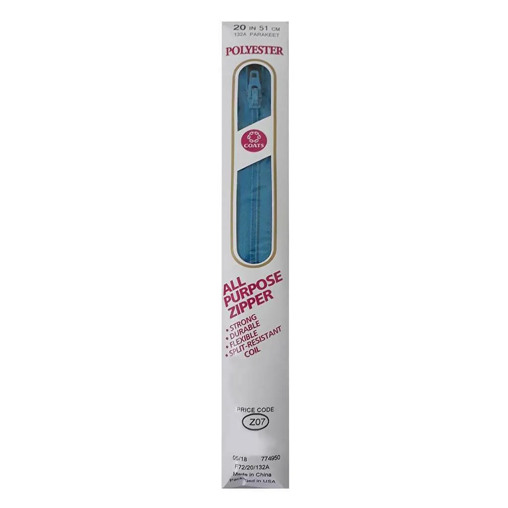 Coats All Purpose Plastic Zipper 20in