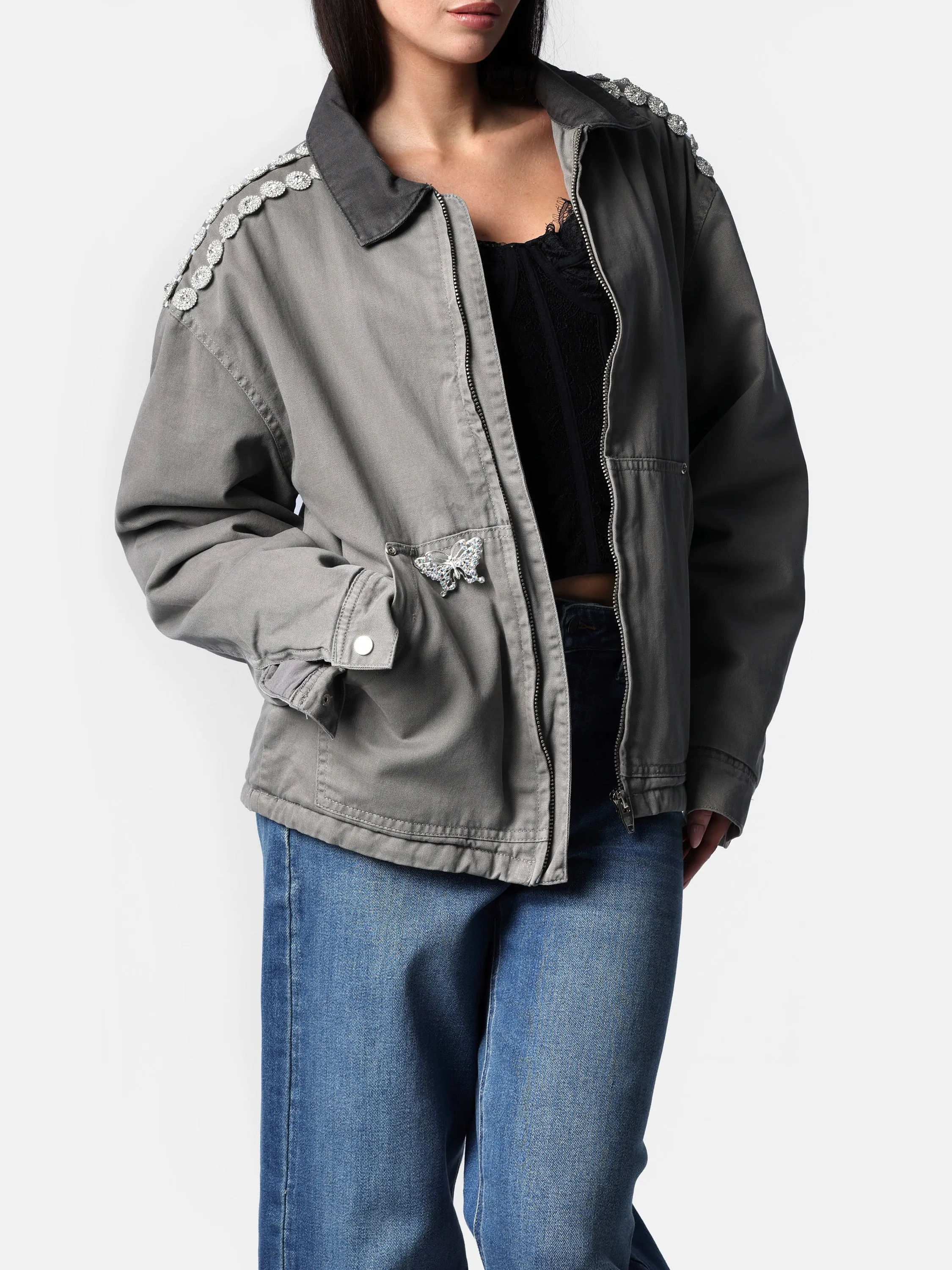 Crystal Glam Workman's Jacket
