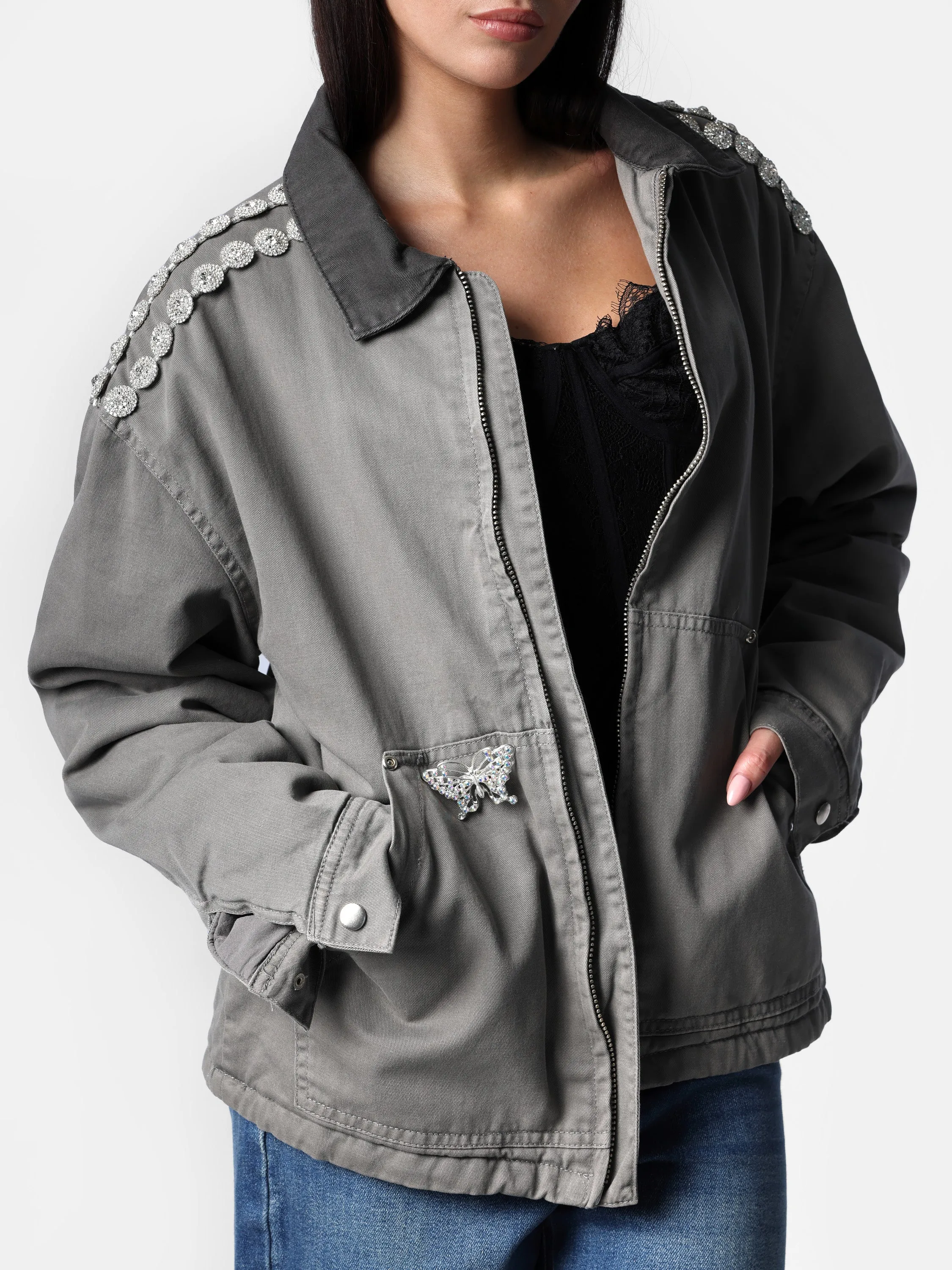 Crystal Glam Workman's Jacket