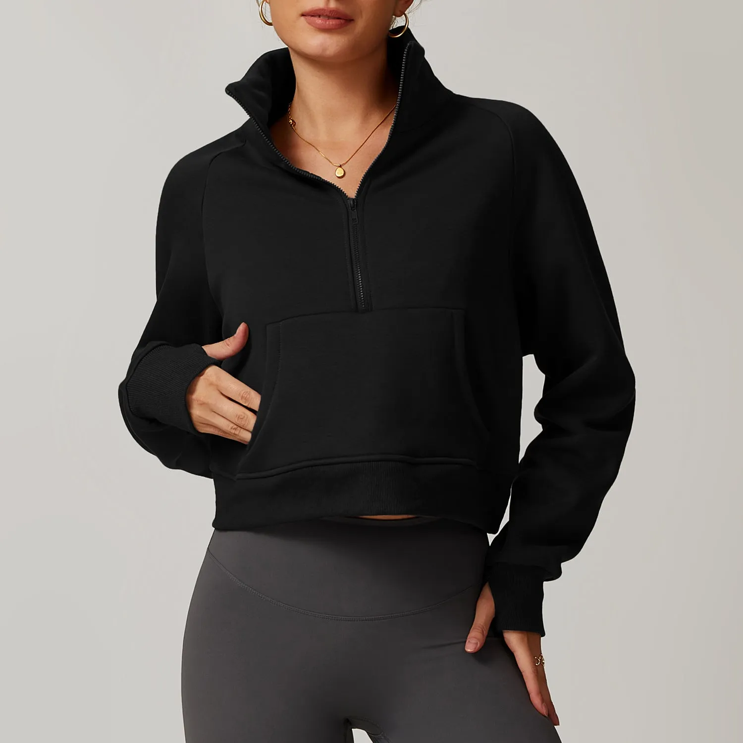 Fleece loose hoodie