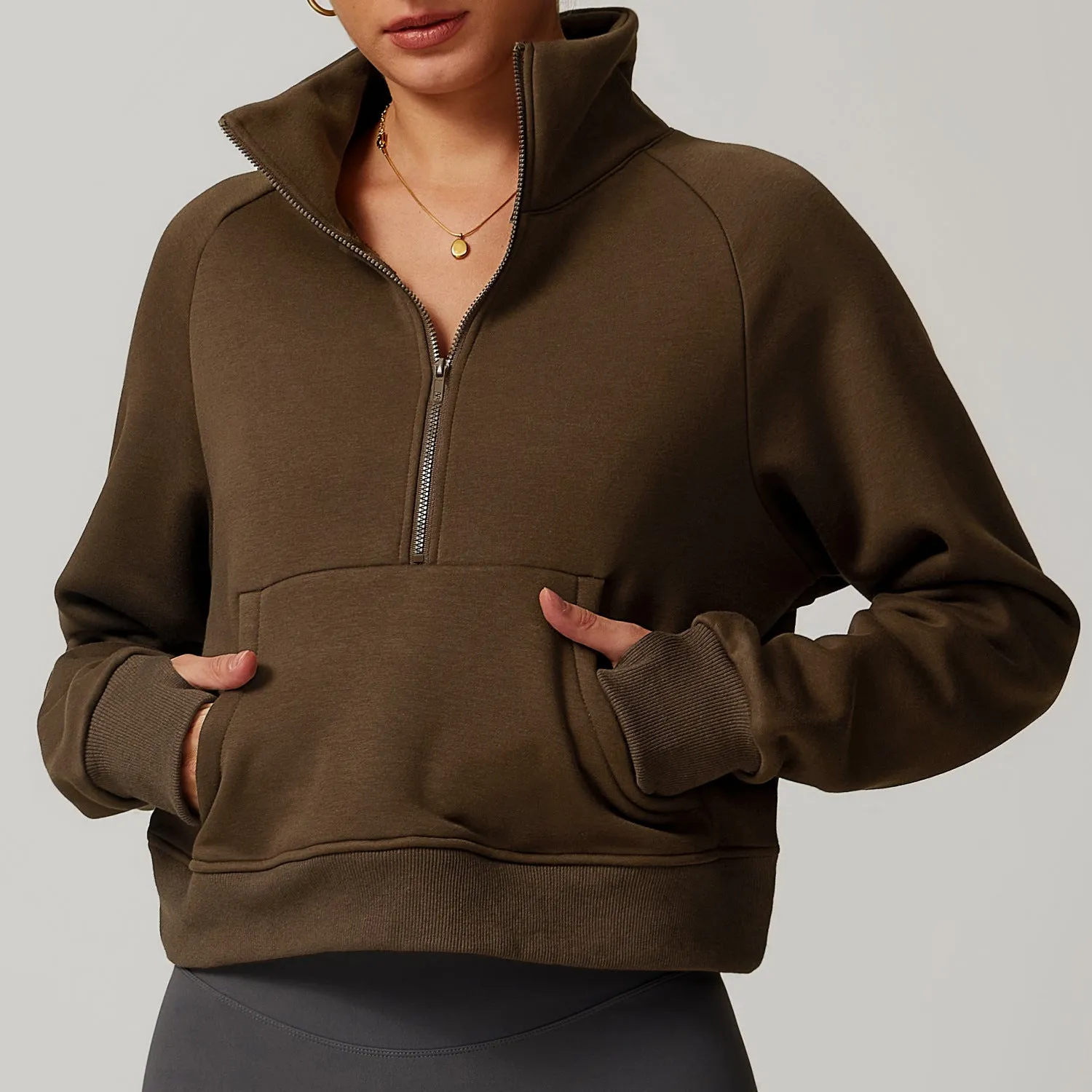 Fleece loose hoodie