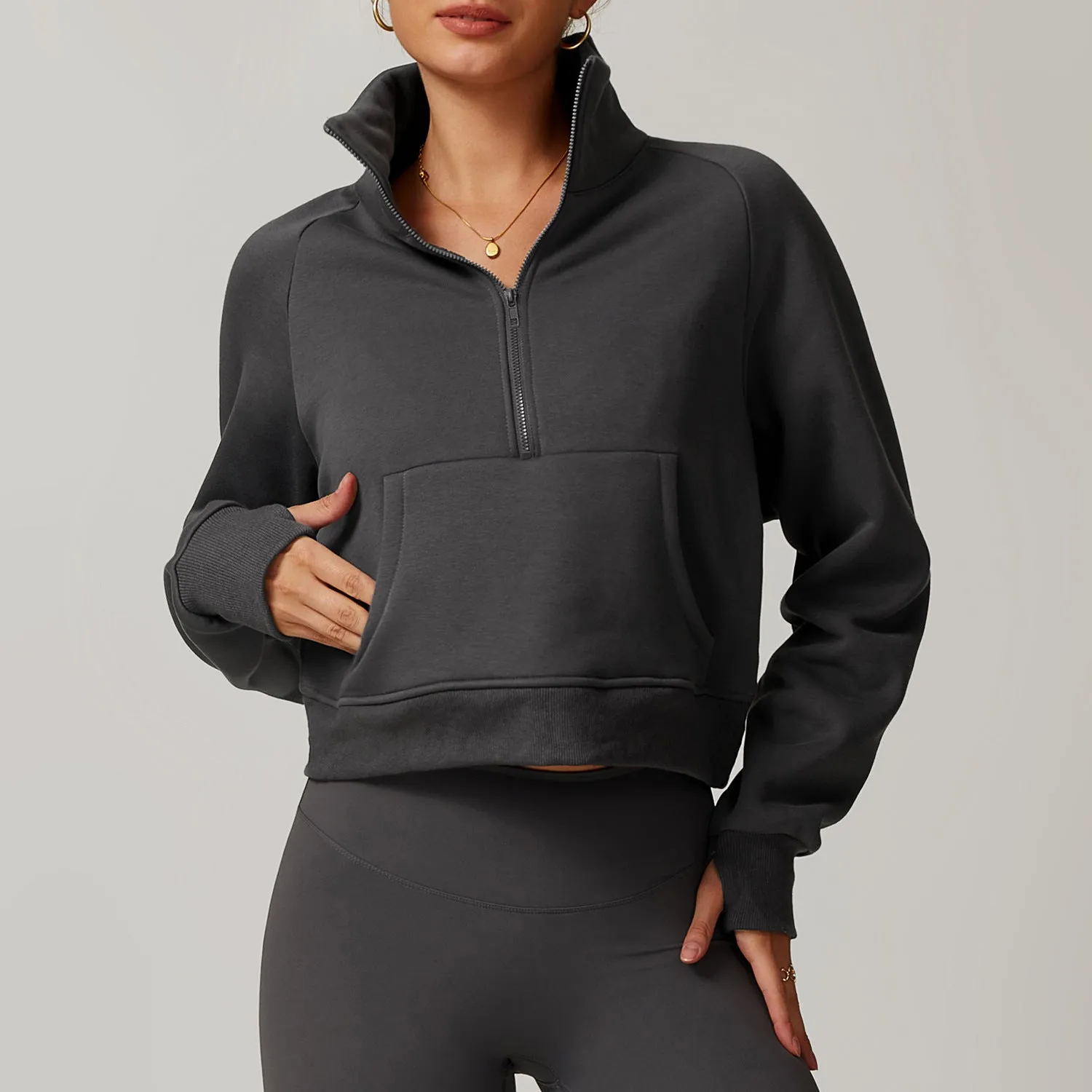 Fleece loose hoodie