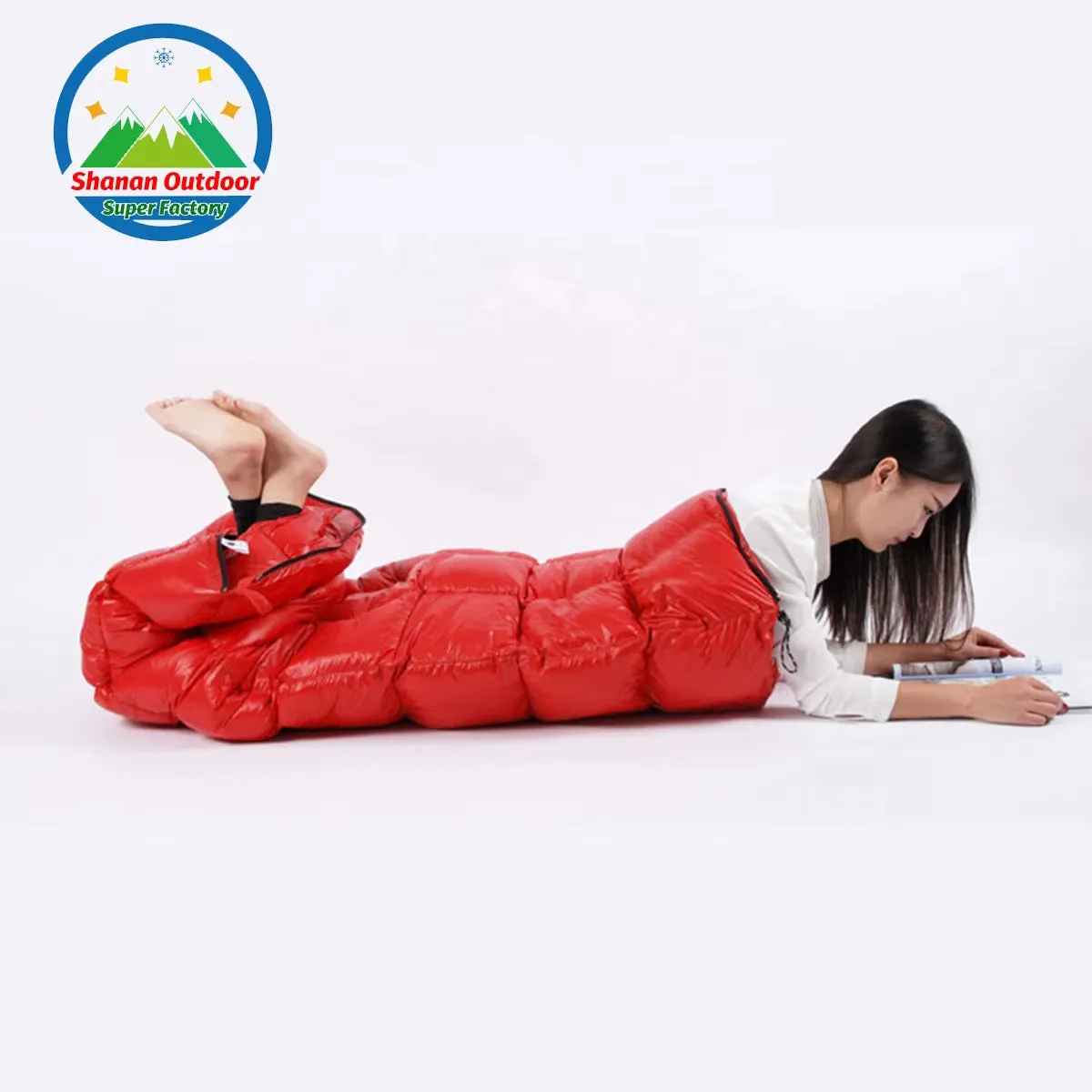 Sleeping Bag Filling Traveling 3 Season Outdoor Camping Ultralight Goose down 1200G 1 Compression Bag 210*80Cm