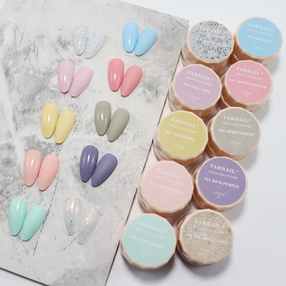 Solid Gel Polish 10 Colors Set - Candy Land