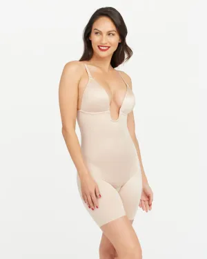 Spanx Suit Your Fancy Plunge Low-Back Mid-Thigh Bodysuit #10157R